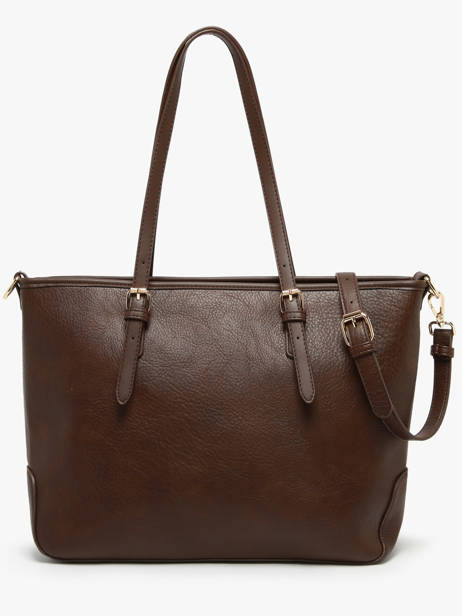 Schoudertas Zip Lulu castagnette Bruin zip ZAHERE ander zicht 4